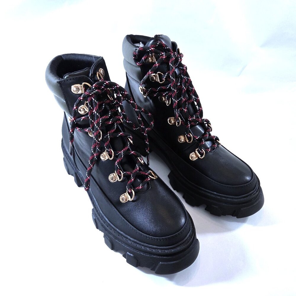 NIB Portland Boot Company Black Mountie Combat Boots Size 8